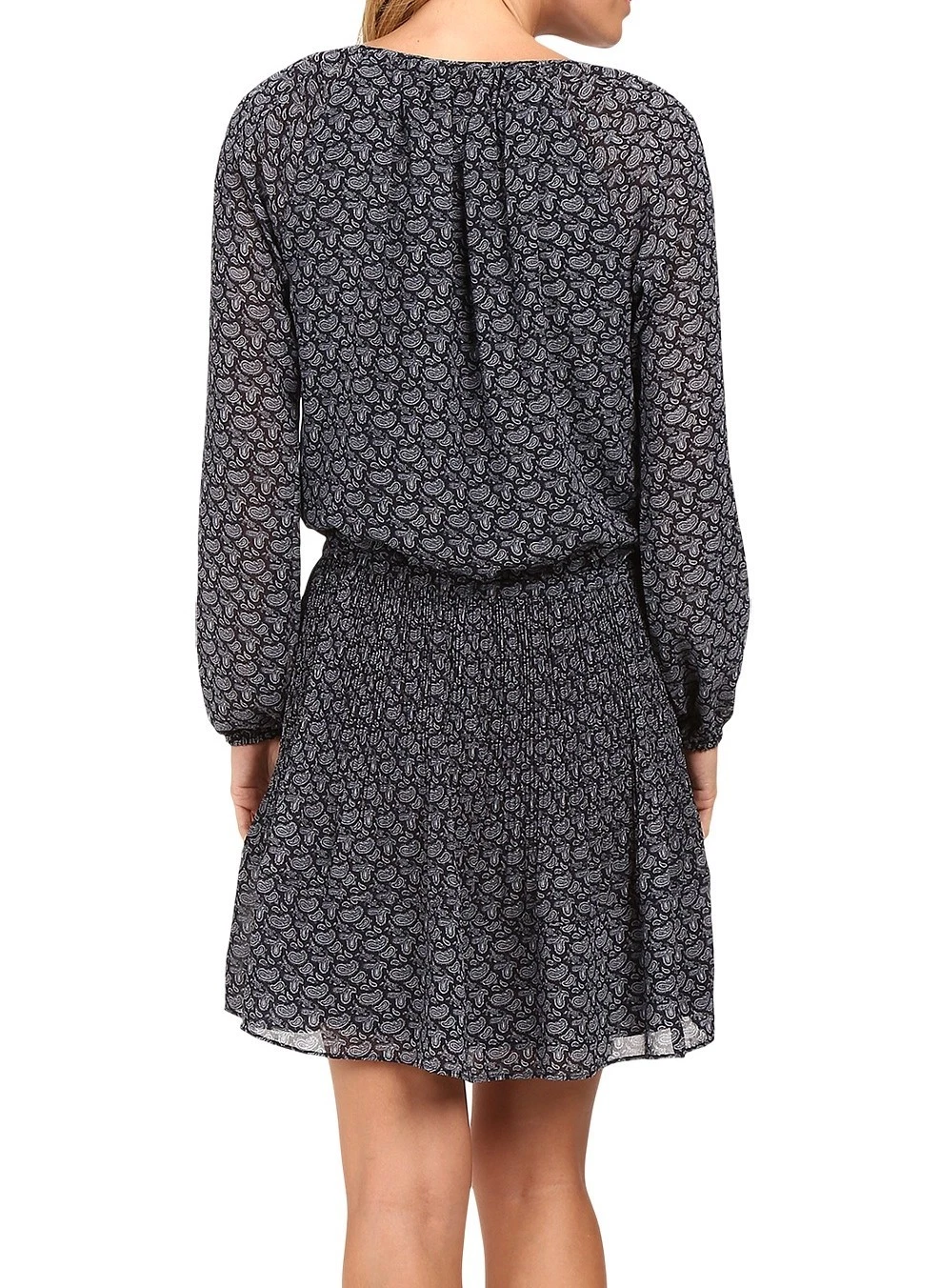 Nuovo con etichette MSRP $155 Mini abito paisley MICHAEL KORS nuovo blu navy taglia XL