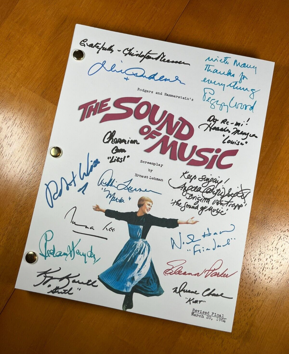The Sound of Music Script Signed- Autograph Reprints- 160 Pages- Julie  Andrews