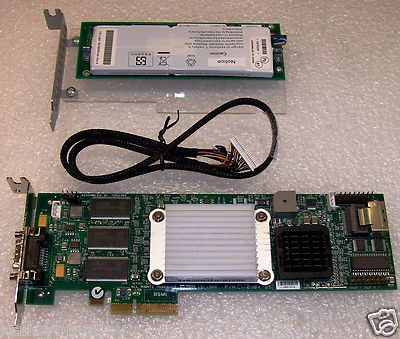  Intel SRCSAS144E  SATA/SAS PCI-E RAID Controller With AXXRIBBU1 Battery Backup