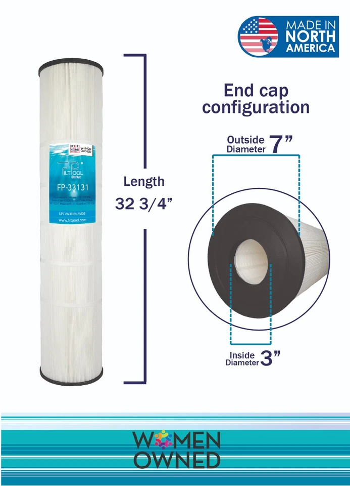 Filtro de piscina FP-33131 Hayward CX1280XRE, SwimClear C5020, C5025, C5030, PA131 4pçs - Imagem 3 de 4