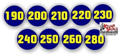 (SUNOC-11)  SET OF 9 - RD 1.5'' SUNOCO GASOLINE DECALS FOR BUTTONS ON GAS PUMP