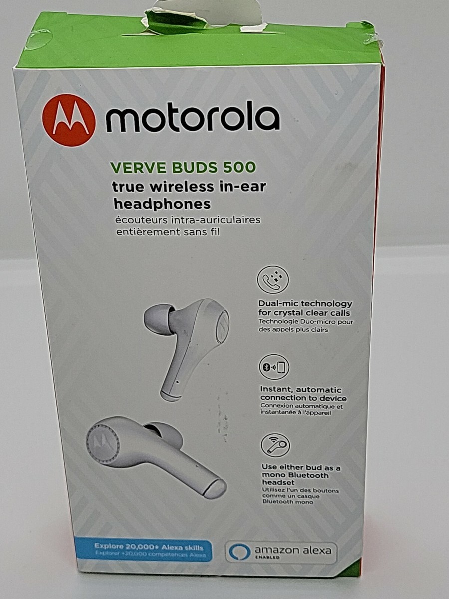 Motorola Verve Buds 500 True Wireless Bluetooth in-Ear Headphones Ear Pods  White
