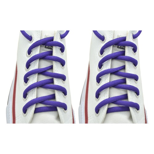 Oval 45" Sport Athletic Sneakers Strings "Purple" Shoelaces - Picture 3 of 4