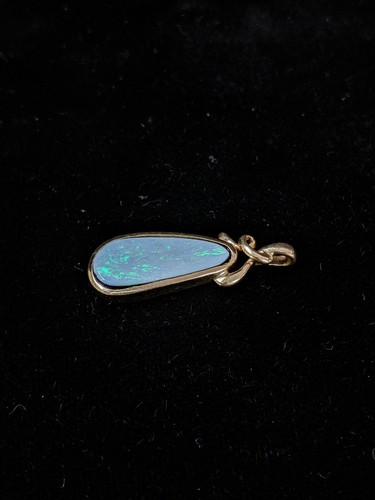 14K YELLOW GOLD AUSTRALIAN OPAL PENDANT!STUNNING !1.4 GRAMS! - Picture 3 of 6