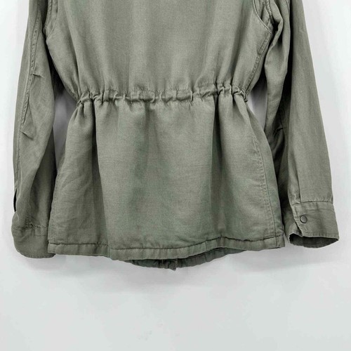 Rails Jayden Sage With Plaid Utility Jacket Linen Drawstring Waist Green Small - Picture 13 of 16