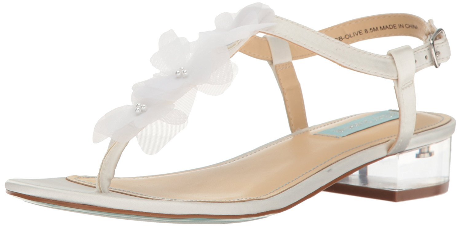 Betsey Johnson Frauen SB-Olive Offener Zeh leger Slingback Sandale Weiss Groess Betsey Johnson Frauen SB-Olive Offener Zeh leger Slingback Sandale Weiss Groess