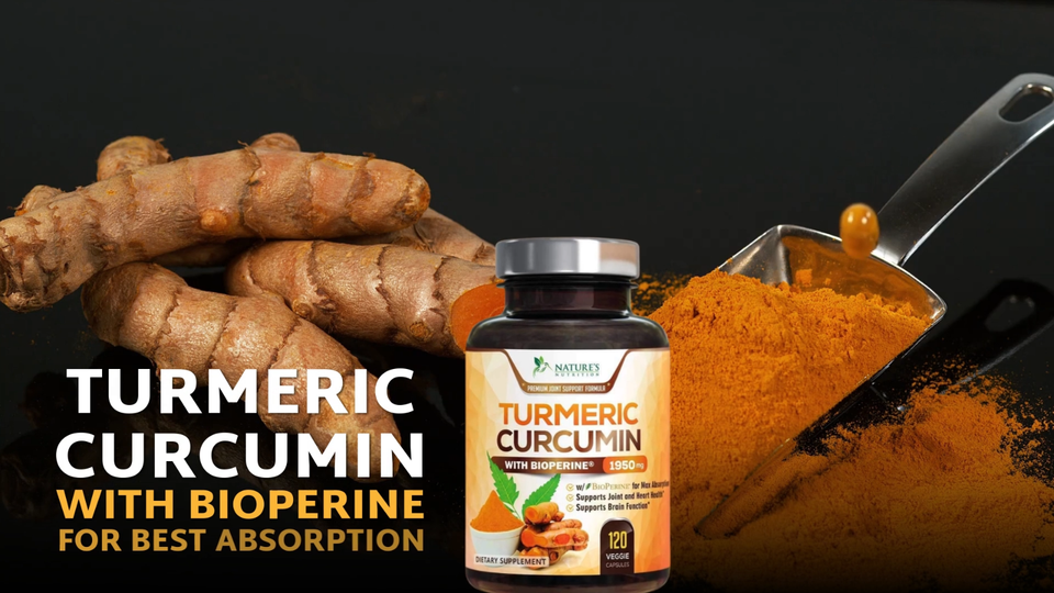 Turmeric Curcumin Highest Potency 95 1950mg with BioPerine Black