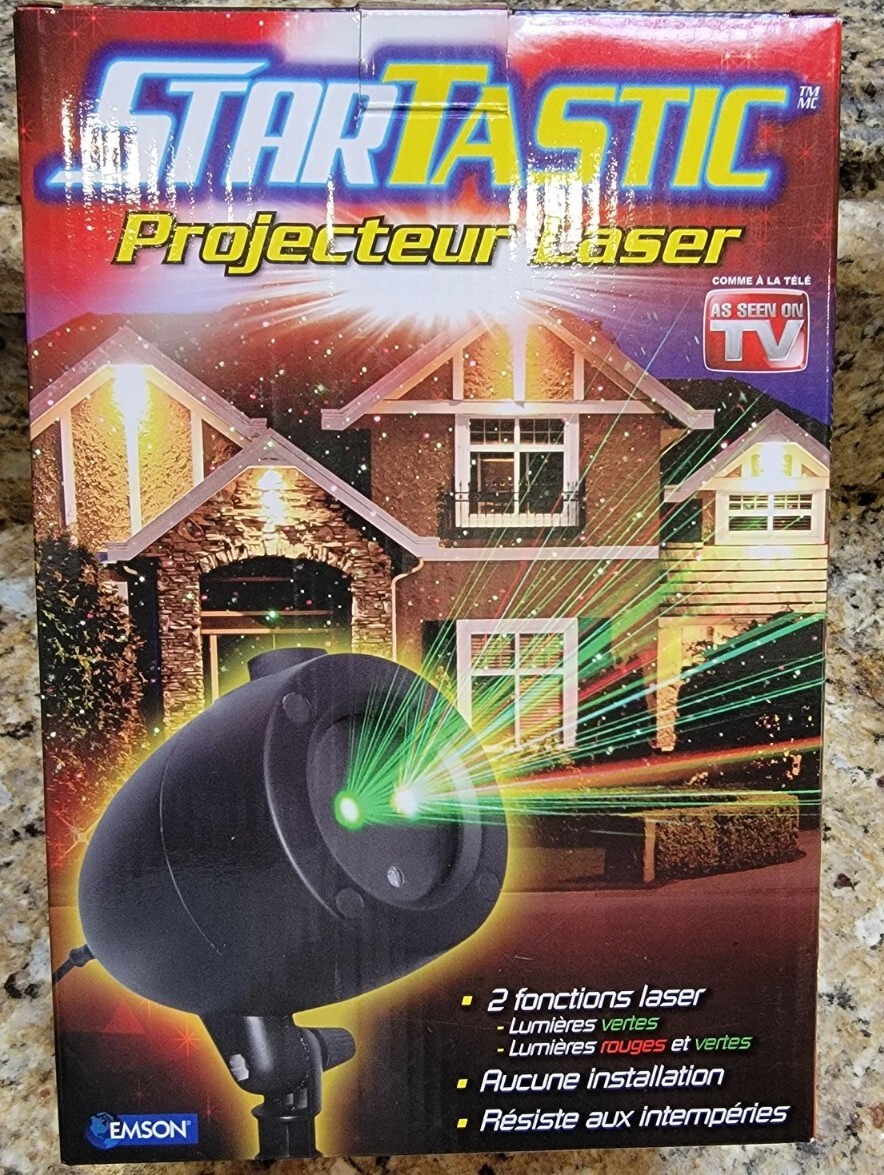 StarTastic 1035 Holiday Light Show Action Laser Light Projector Black