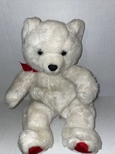 VTG Applause white Teddy Bear Musical Baby Wind Up Plush