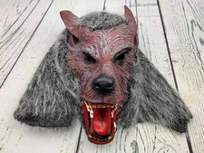 Halloween Wolf Mask Cosplay Costume Werewolf Mask Horror Mask Furry Full Face