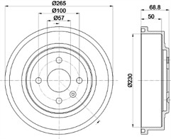 Mintex MBD286 Brake Drum