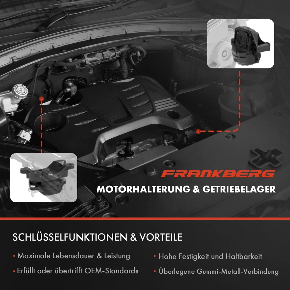 5x Kit De Supports De Moteur Pour VW Golf V Plus Audi A3 Seat Leon - Photo 3/4