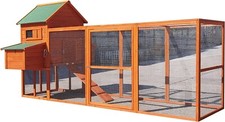 122 Deluxe Large Wood Chicken Coop Backyard H...