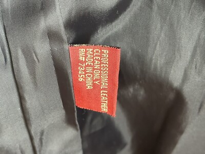Marc Mattis Womens Leather Embroidered Button Front Jacket Black