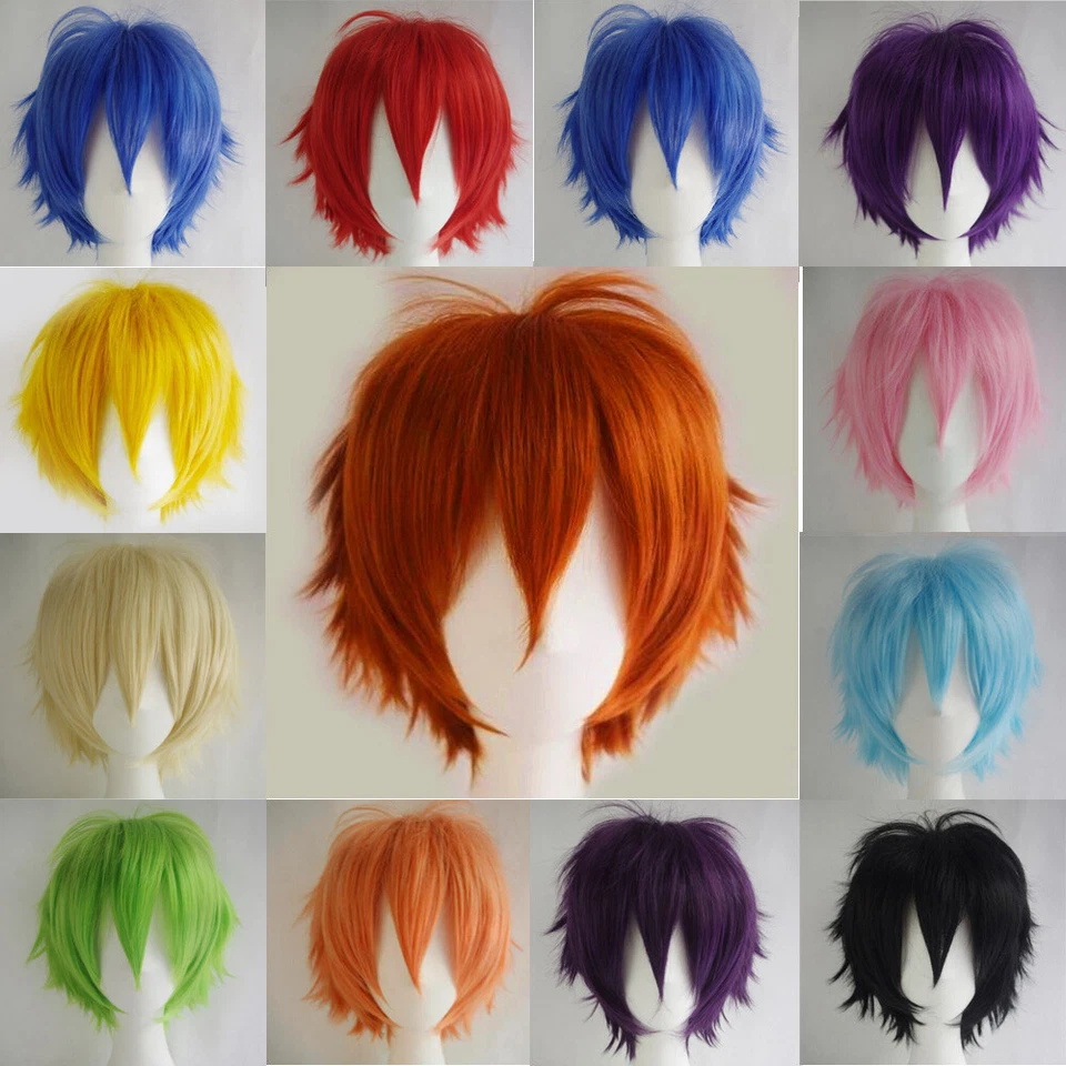 LO ÚLTIMO VENTA Moda Cosplay Peluca Corta Recta Hombres Niño Dibujos Animados Anime Fiesta Peluca de Pelo Foto 3 de 4