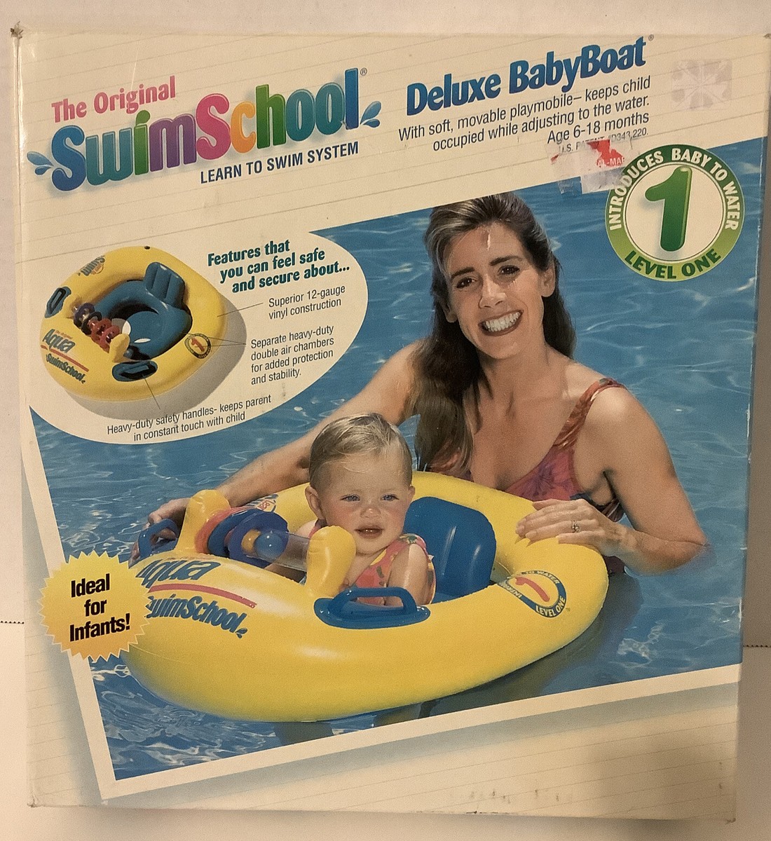 アクアキッズ 2 pack) Aqua SwimSchool Grow-with-Me BabyBoat Pool Float for