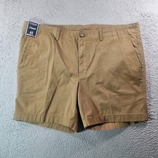 NWT Roundtree Yorke Casuals Shorts Men 42 x 7" Stretch Straight Fit Pebble