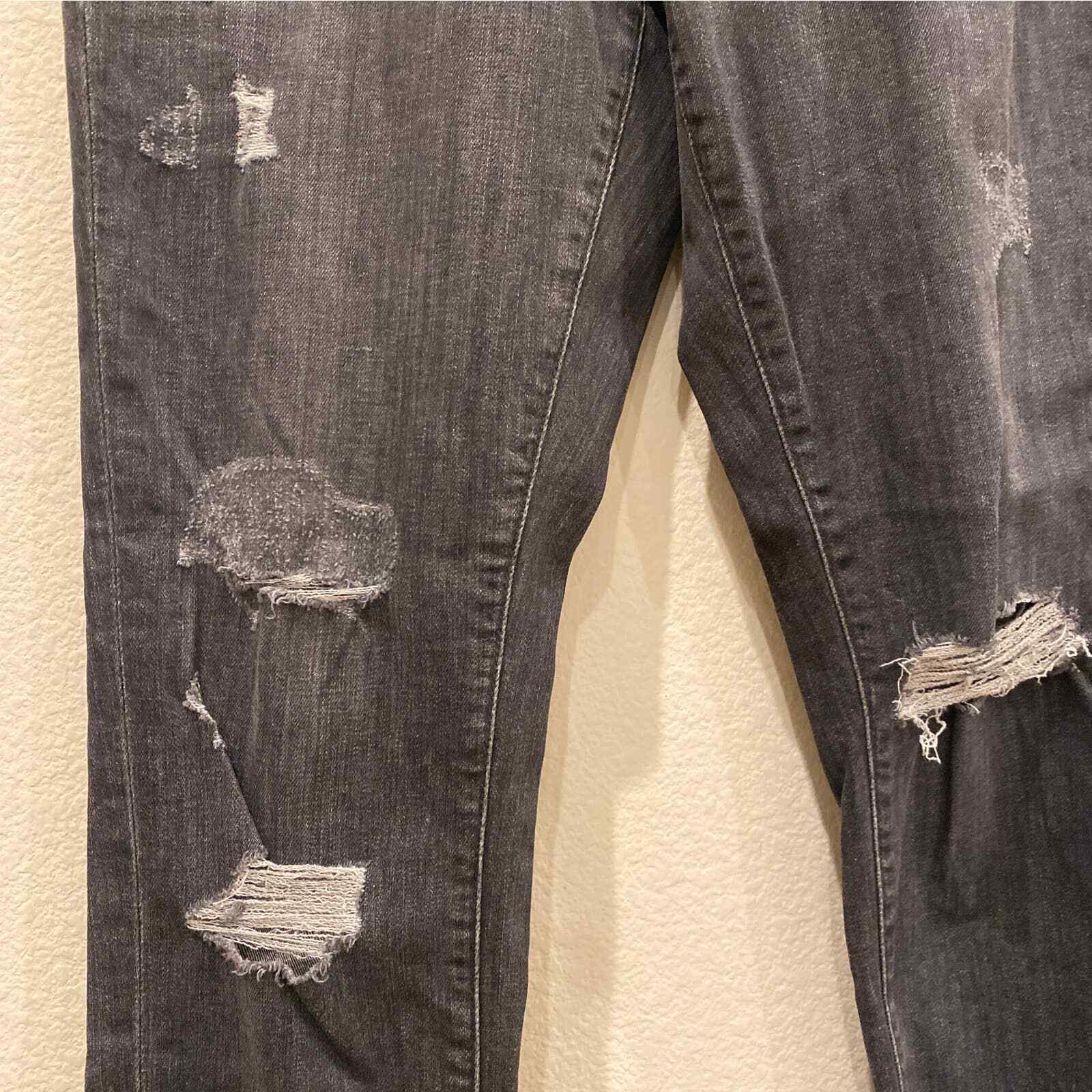 Derek Lam 10 Crosby Mila Mid-Rise Girlfriend Jeans Grayish Black