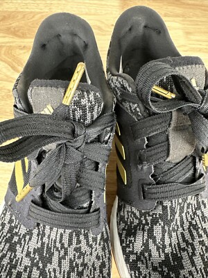 Adidas Womens Edge Lux Bounce Size 9 Black Gold Running