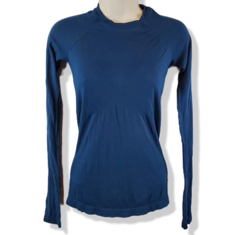 sweaty-betty long sleeve workout stretch athletic shirt