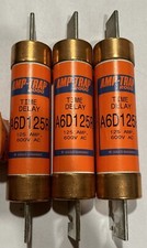 Ferraz Shawmut Amp-Trap 2000 A6D125R Fuse 125A 600V AC New Surplus Lot Of 3