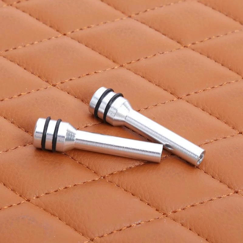 4x Aluminio Universal Vehículo Coche Interior Puerta Cerradura Palo Perilla Tirador Pasadores Plata Foto 2 de 4