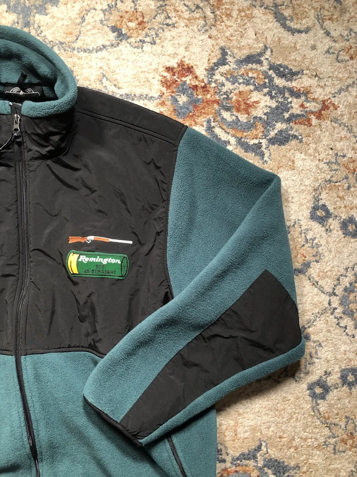 Chaqueta de caza Charles River Apparel polar cremallera completa verde bordada talla XL Foto 4 de 4