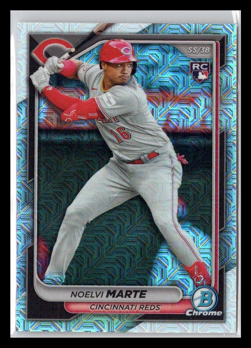 Noelvi Marte 2024 Bowman Chrome Mega Box Mojo Refractor #4 Reds Rookie RC NM