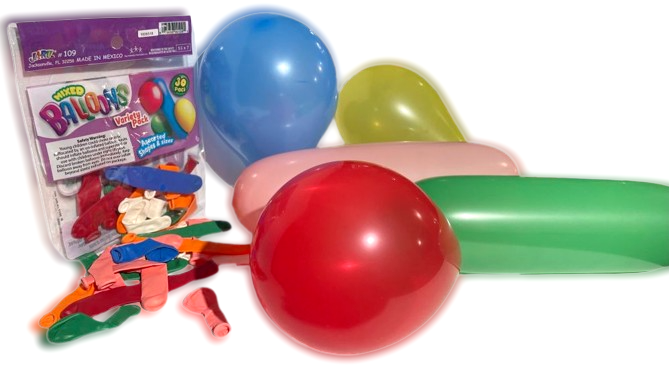 5 BAGS OF MIXED COLOR & SHAPED BALLOONS 180 Water Clown Twisting