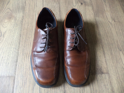 Ecco Light Shock Point Men s Brown Leather Lace Up Shoes Size EU 46 US 12