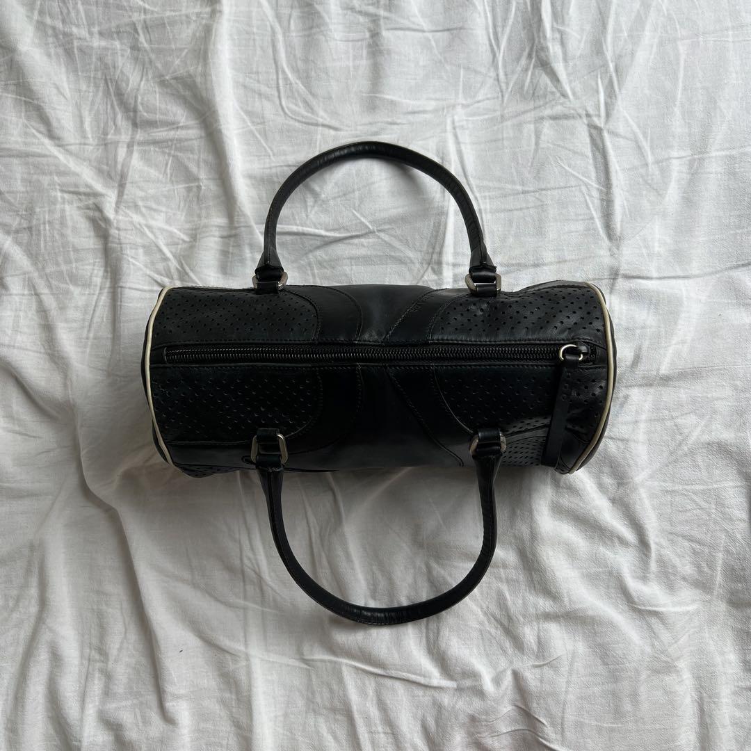 PRADA Archive Black Leather Handbag Shoulder mini boston bag