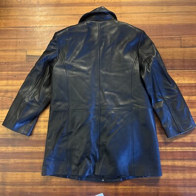 Liz Claiborne Full Zip Leather Jacket Women's Black - Small￼ | eBay
