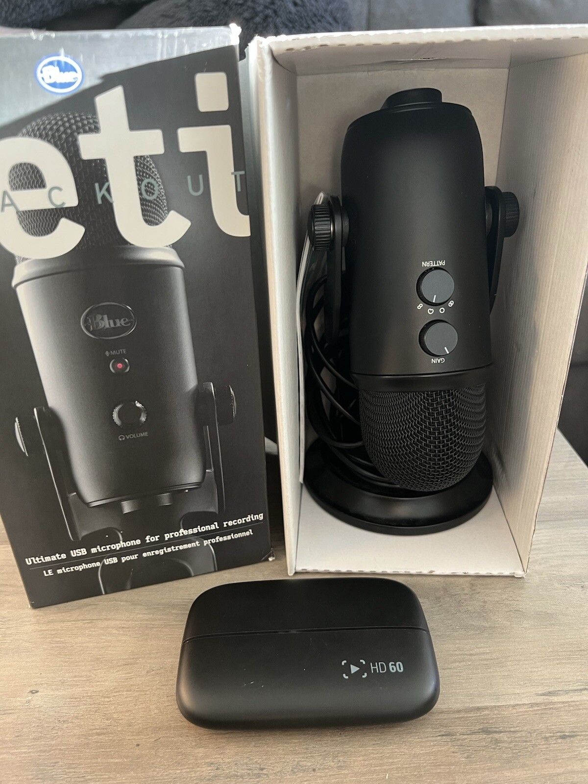 Blue Yeti Microphone & Elgato HD60 Game Capture Card