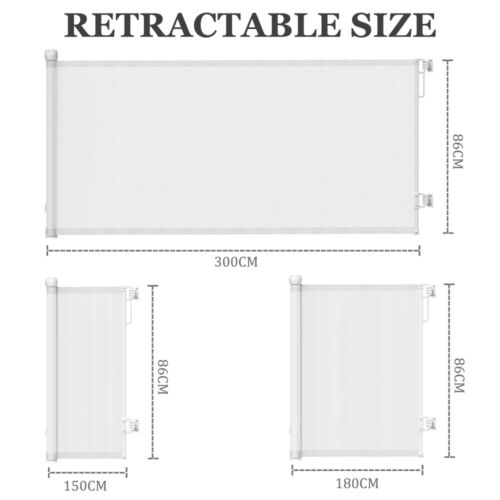 Retractable Safety Guard Baby Pet Dog Gate Toddler Stair Gates Fence Isolation - Picture 19 of 21