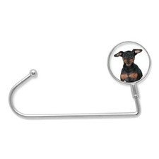 Silver-Tone Mini Pinscher Purse Holder MADE IN THE USA BY THE FOLKS AT 1928