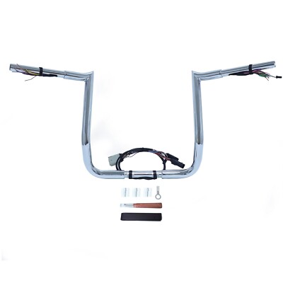 12'' Prewired Handlebar For 08-13 Harley Street Glide Electra Glide Ultra (Chrome