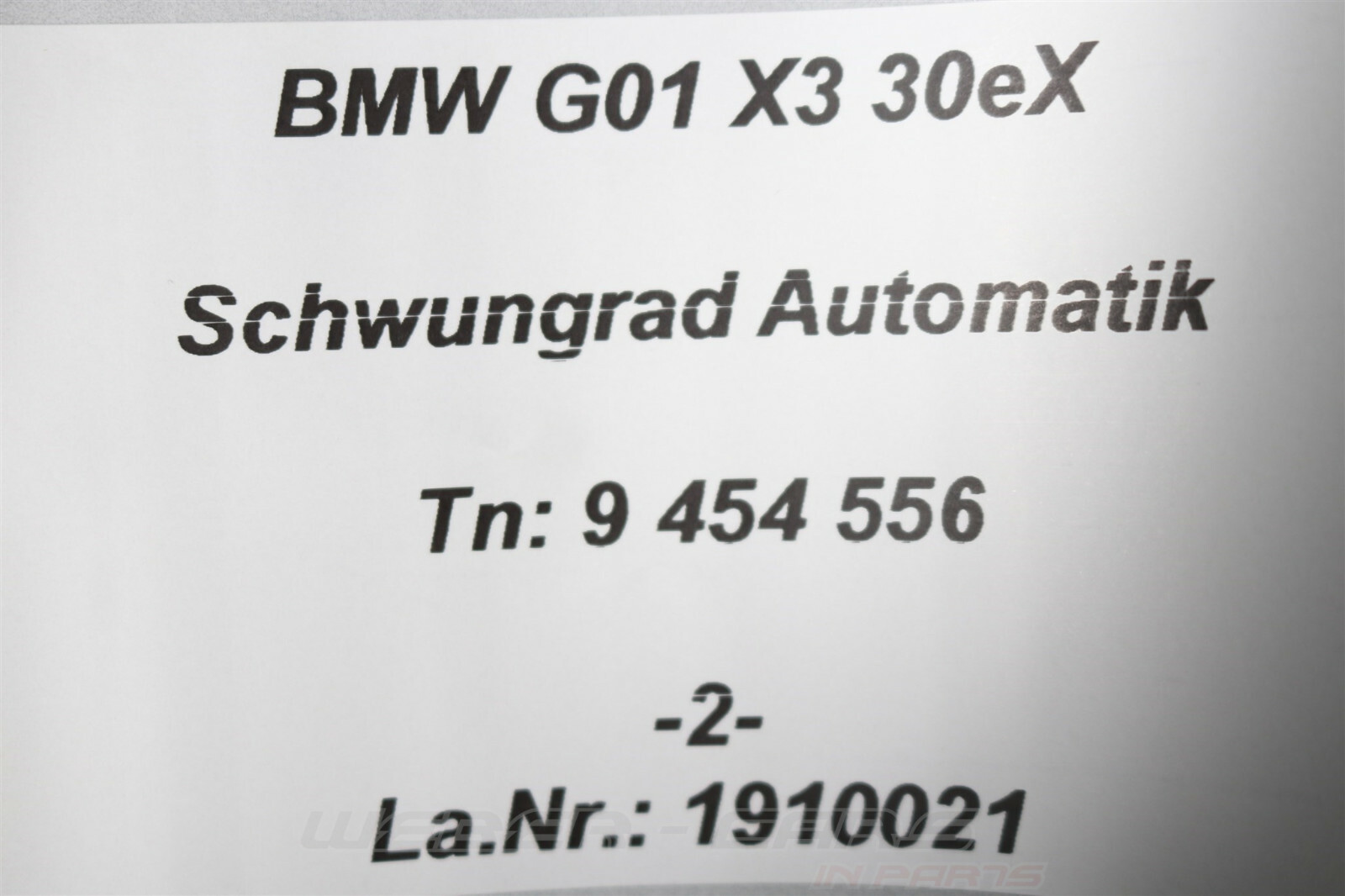 9454556 Flywheel Automatic Flywheel OEM BMW X3 G01 30eX Only 450km 