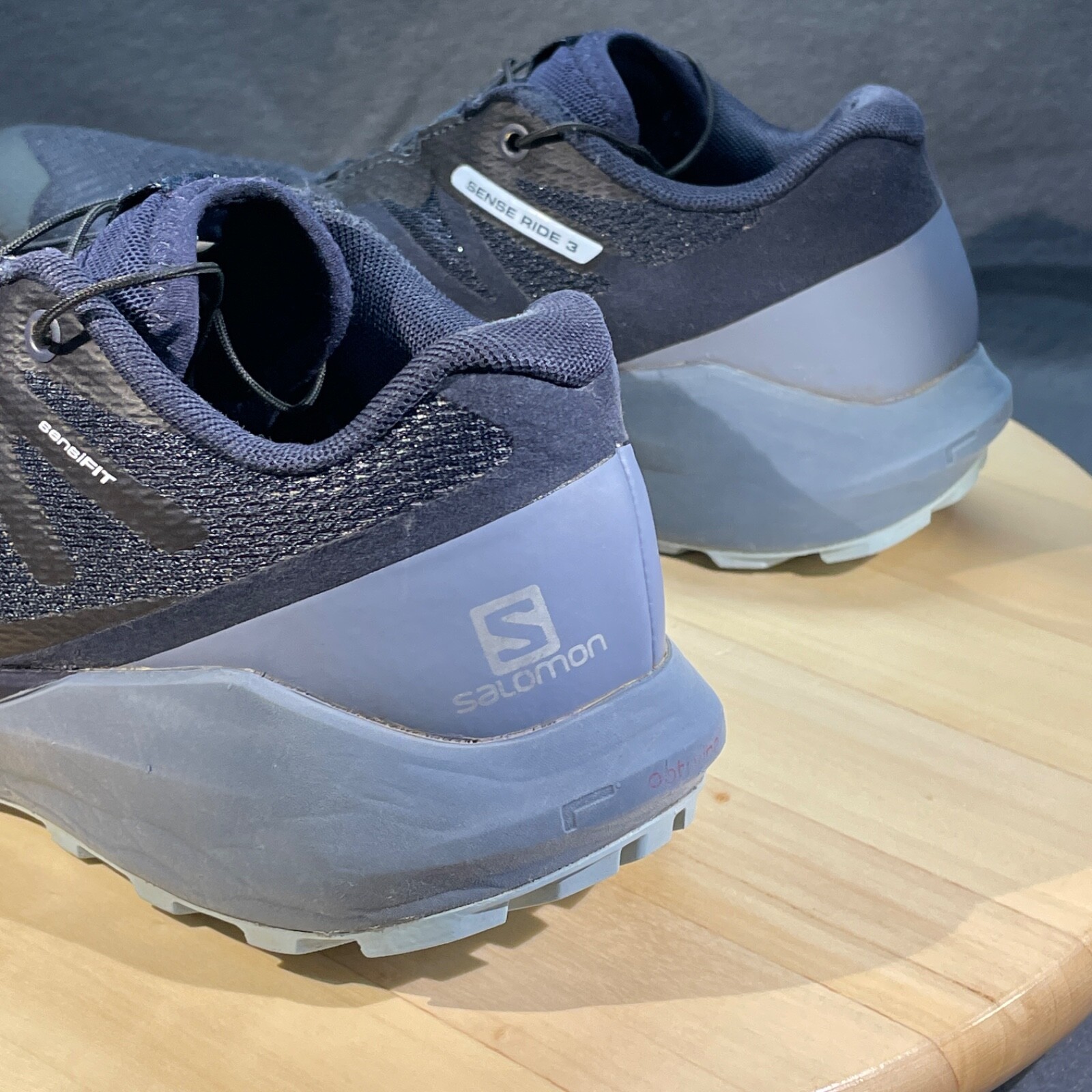 SALOMON Sense Ride 3 scarpa da trail running donna 7 nero grigio Ortholite Quicklace