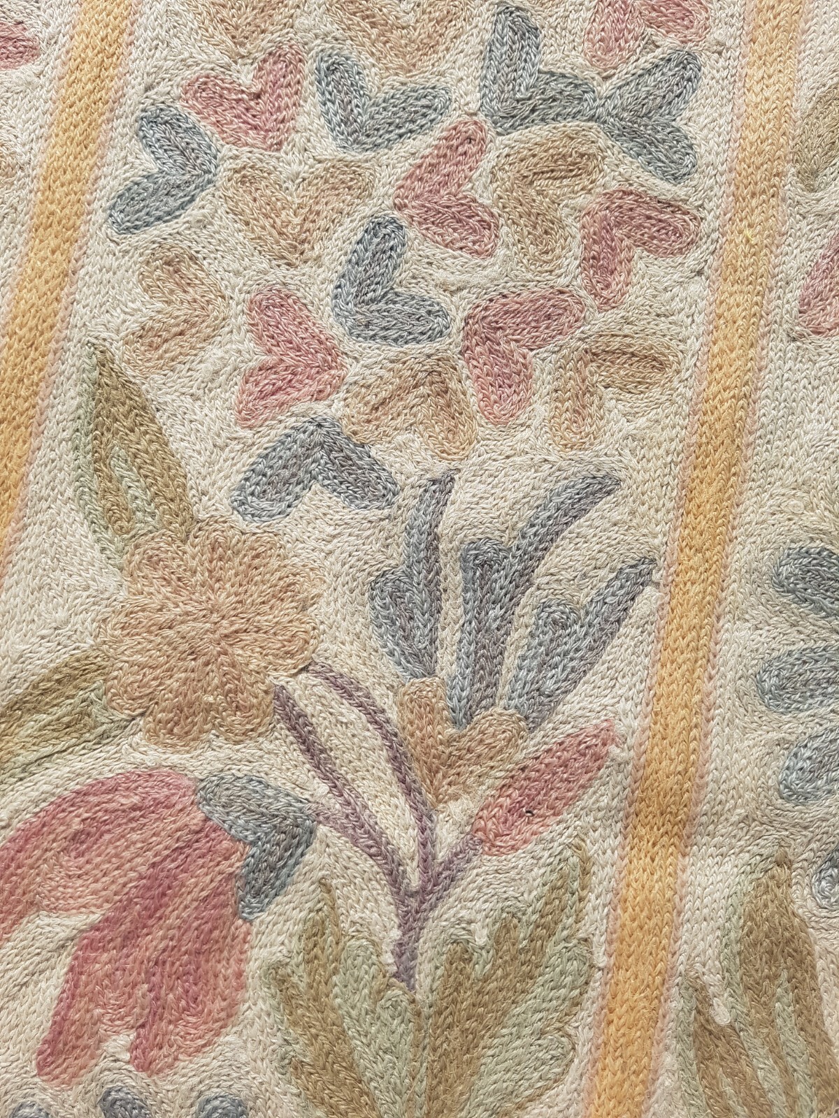 Vintage Hand Woven Traditional Kashmiri Multicolor Kilim Rug Carpet 145x85 cm