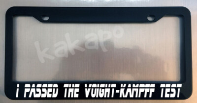 I Passed The Voight-kampff Test Black Metal License Plate Frame BLADE RUNNER