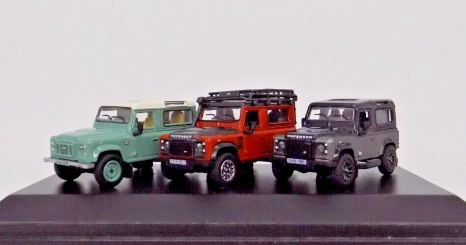 Oxford Diecast 1:76 Land Rover Defender Heritage 3-Piece Set 76SET47