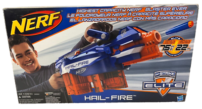 RARE NIB Nerf N-Strike Elite Hail-Fire Blaster Highest Capacity