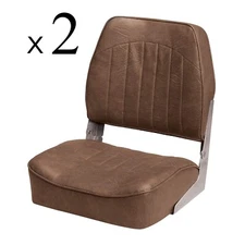 Marine Boat Seat 2 Pack Low Back Padded Bass Folding Fishing Chair Bucket Seats