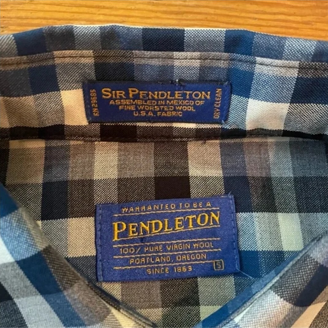 Pendleton Check Pattern Wool Shirt - image 4
