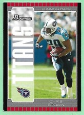 2005 Bowman Football Chris Brown #76 Titans👍