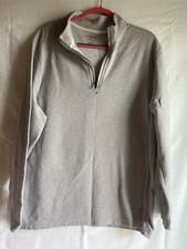 Van Heusen Mns Classic Fit Gray 1/4 Zip Pullover Mock Neck Jersey Sweater XL A5