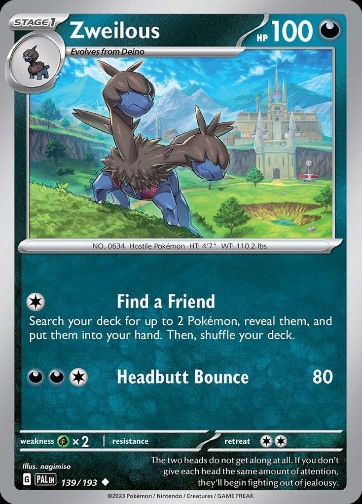 Pokemon Zweilous (139/301) Paldea Evolved LP