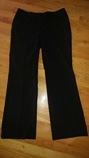 Women's Pants Semantiks Black Dress Pants Sz 12 Flat Front EXC