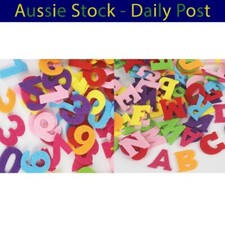 100pcs Fabric Felt Letters Numbers Alphabet Craft Cloth Patch For Sewing Dolls S
