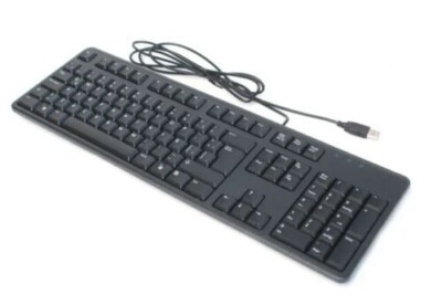Dell KB212-B USB 2.0 Tastatur AZERTY - Schwarz Quietkey French Layout Keyboard OEM